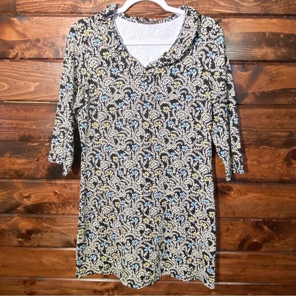J.McLaughlin Floral Paisley Long Mini Shift Dress Women's Size Large - Picture 7 of 13